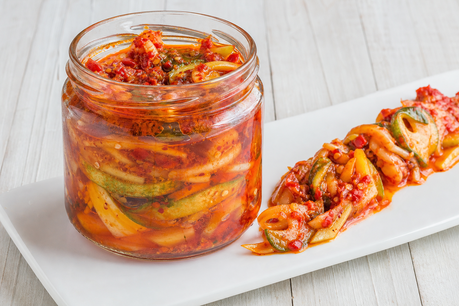 Grenslijn-pickles met hete harissa