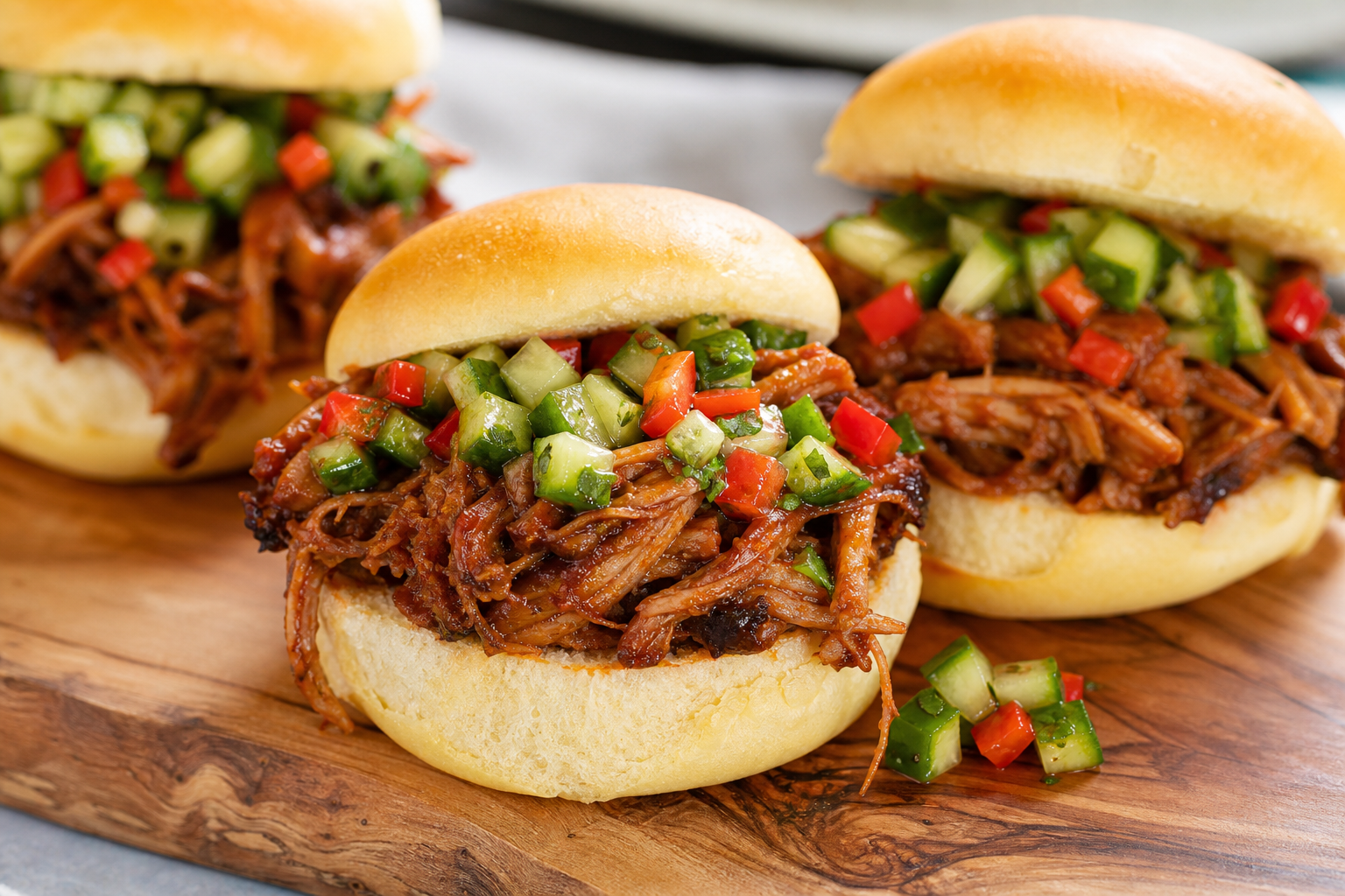 Diplomatieke Pulled Pork met Zure Relish. Gebaseerd op: Canadese petitie tegen Amerikaanse ambassadeur massaal ondertekend