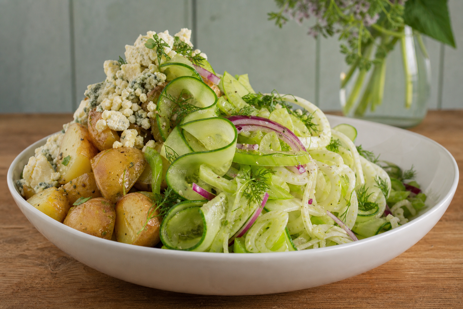 Gletsjergolf-salade. Gebaseerd op: Podcast De Dag: de gletsjer, de vloedgolf, de ramp