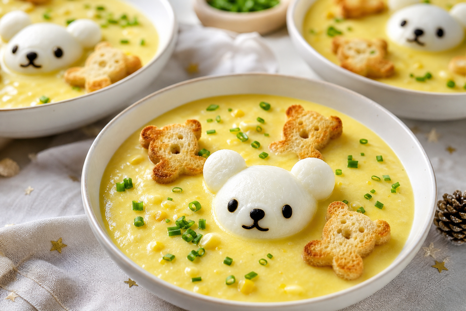 Bear Cub Afloat Soup. Based on: Canadian family rescues bear cub in distress from lake, mother missing