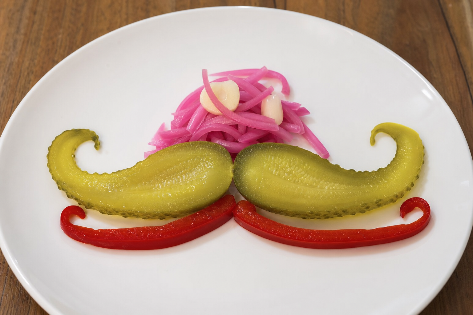 Dalí’s Heist Mustache Pickles. Based on: Heavy art book with work by Dalí stolen from French museum