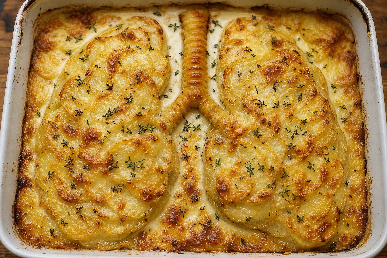 Heilige Luchtige Longgratin. Gebaseerd op: Paus Leo herstelt goed na kankeroperatie, kan weer eten