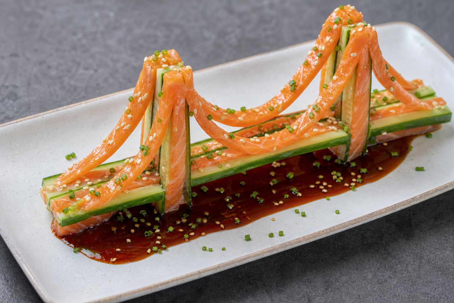 Yalu Bridge Tartare. Based on: Bridge between North Korea and China opens after twelve years of delay